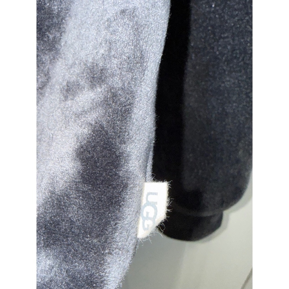 UGG Velour Hoodie Charcoal Gray Oversized Lounge Sweatshirt Women's Medium - Picture 4 of 9
